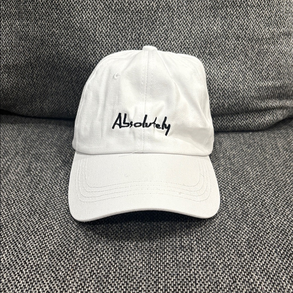 Absolutely: White Snap Back Hat